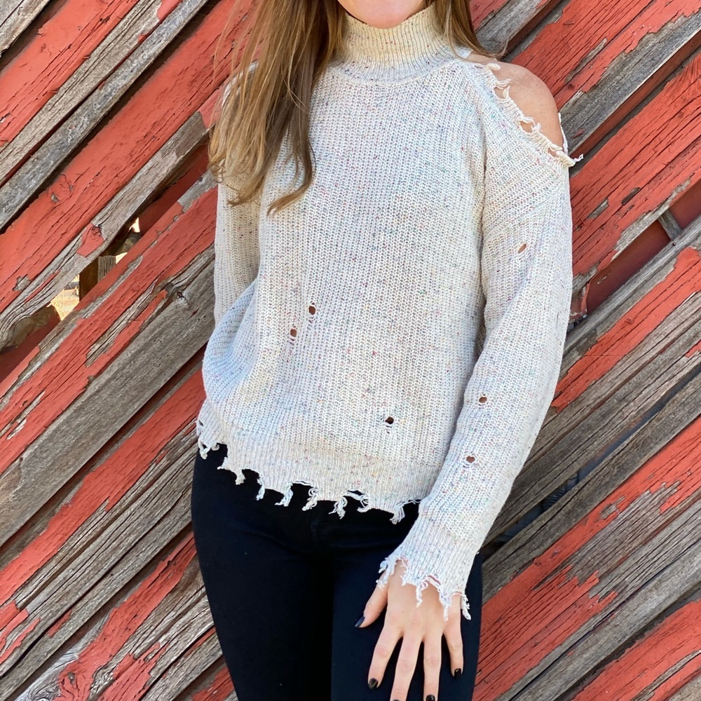 Confetti destroyed sweater